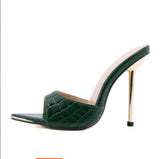Toe With Tips High Heeled Slippers Women Fish Mouth Fine Sandals Women Heel