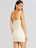 High-End Women's New Sexy Nail Bead Sling Bag Hip Dress Skirt Short Dress Dress Dress Dress