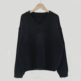 V-Neck Pullover Dark Academia SweaterOutfit