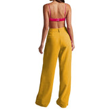 Spot 2025 Spring New Fashion Temperament Lapel Long Sleeves High Waist Trousers Two-Piece