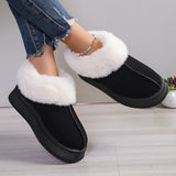 Warm Wool Snow Boots 2024 Winter Thickened Warm Fur As A Whole Comfortable To Wear Casual Cotton