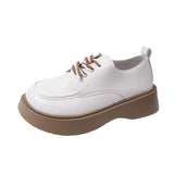 Shoes 2025 Autumn And Winter New British Wind Thick Sole With Round Head Small Leather Shoes Retro Fashion Single