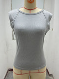 Summer Fashion Solid Color Sleeveless Round Collar Ribs Sexy Hottie Vest Sling