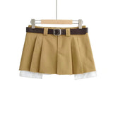 New Babes Work Dress Short Skirt Fashion Academy Hairy 100-Folded Skirt Sexy A-Shaped