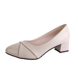 Heel Single Shoes Women 2025 New Spring And Summer Small Fragrant Wind Soft Leather Soft Sole Commuting Women's Shoes Square Head Gentle Mary Jane