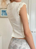 Strap Slim Short Sleeve Blouse-Outfit