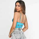 Camis Sexy Camisole Women Sleeveless Backless Crop Top Spaghetti Strap Print Summer Tank Fashion Casual Slim