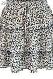 Chiffon Shorts Skirt Women Fashion Korean High Waist Floral Print A-LINE Mini Skirt