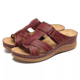 Zingj Size Summer Leisure Retro Sloping Thick Thick Shoe Leather One-Line Women's