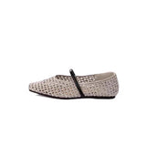 Head Hollow Breathable Weaving Single-Shoe Women 2025 Spring And Summer New Fashion Shallow Temperament Mary