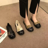 New Summer Retro British Wind Small Leather Shoes With A Foot Pedal French Single Shoes Mary Jane Women's