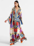 Women's New Summer Printing Seven-Sleeve Collar