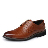 Zingj Men's Business Leather Shoes Fashion Large Size Pointed Men's Shoes Lace Fashion Shoes 47