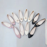 New Women's Shoes Women's Fashion Single Shoes PU Leather Single Shoes High Heel Tip Shallow Heel Thick Heel Thick And Four