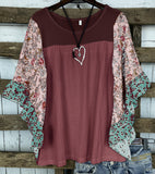 Women's Dress Spring And Summer Wish Bat Sleeve Print Color Waffug Blouse T-Shirt