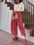Waist Pleated High Wide Leg Loose
