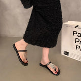 Clip Toe Slippers Women's Summer 2025 New Korean Version Of Cool Slippers Fairy Wind Flat Bottom Beach Shoes