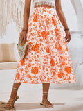 Hot Selling Independent Research And Development Dress In The United States Station Print Casual Waist Clear Fresh Air