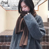 Women Scarves Solid Winter Soft Korean Style Outdoor Trendy Warm All-match New-arrival Hot Selling Female Couple Thickening