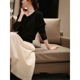 Hook Velvet Sweater Autumn And Winter New Thin Leisure Loose V Collar Long-Sleeved Knitted Sweater