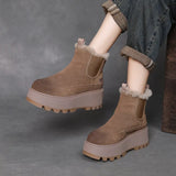Skin Thick Bottom Pine Ice Boots Women 2025 Winter New Warm Thick Velvet Short Boots Comfortable Leisure Cotton
