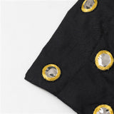 Women's Retro 2025 New Summer Solid Color Sling With Short Coat High Waist Half-Dress Metal Splicing