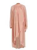 Women's Chiffon Dress 2025 Autumn Dress With Long Sleeves And Leafs Relaxing Long