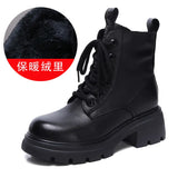 Layer Of Cowhide Martin Boots Women 2025 Autumn And Winter New Thick-Bottomed Fashion Light, Anti-Slip Coarse And Leather Short