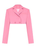 Cropped Blazer And Pleated Mini Skirt Set-Outfit