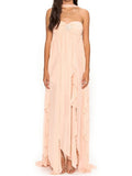 Women Y2K Long Tube Dress Sexy Strapless Off Shoulder Ruffle Tassel Dress Evening Party Halter Backless Vestidos 2025 211-1-Outfit