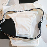 High Quality Ice Letter Weaving Sexy Low-Rise Breathable Cotton Crotch Print Lady Trousers