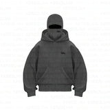 Double Hat Unique Design Hooded Hooded Jacket Autumn And Winter New Men's And Women's Same Loose Y2K