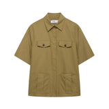 For Women's INS Explosive Pocket Shirt + Folding Shorts