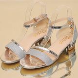 Women's Summer 2025 New Lewd Fashion Bag And A Word Buckle Toe Large Roman