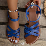 2025 Summer New Summer Fashion Flat Shoes Korean Version Of Sandals Roman Shoes Beach Shoes Women's