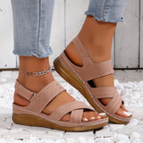 Asia Large-Size Magic Stick Thick Bottom Hollow Sandals Women's Slopes And Light Beach Cool