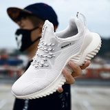 Men's Sports Shoes 2025 New Casual Flying Weaving Breathable Spring Light Soft Bottom Youth Korean Version Of Running