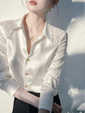 Shirt This Year's Popular Explosion Of High-End Feeling Light Luxury To Reduce The Age Of The Temperament Under The Bottom Of The Top Of The Jacket 2025