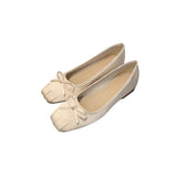 Single Shoes Women 2025 Spring New Low-Heeled Mary Jane Shoes Grandmother Shoes Soft Soles Of Shallow Bean Shoes