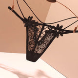 Hollow Trousers Women Seduction Embroidery Fine Strip Transparent Breathable Low-Waist Hot