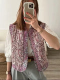 Women's Clothing 2025 Autumn And Winter New Street Fashion Printed Cotton Vest Vest Coat Women