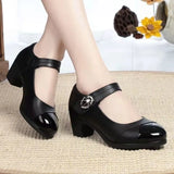 The Autumn Of 2025, The New Small Leather Shoes Are Pure And Light Mouth, The Mother Single Shoe Single-Shoe With Casual Coarse Heel