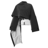 New Super Personality Irregular Tailoring Cape Coat Top Female