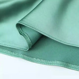 New Silk Satin Texture Flute Sexual Dew Back Halter Skirt