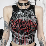 Spring And Summer 2024 New Dark Street Nail Printed Vest