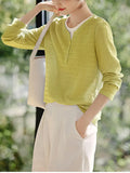 Fake Two Splicing Texture T-Shirt Girl 2025 Spring Intellectual Elegant Texture Sense Thin Age