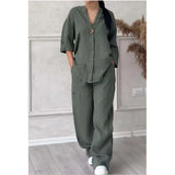 And Autumn 2025 New Women's Fashion Pure Cotton And Cotton Casual Set