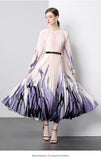 New Women's Dress Dress Oversized Dress Print 100 Folds T-Shirt With T-Shirt Holiday Casual