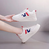 Small White Shoes Women's New Color Thick-Soled Front Lace-Pandeed Shoes For Women's Shoes In The Autumn And Winter