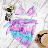 Zingj Tie-Dye Outside Single Swimsuit Bikini 2023 New Swimsuit Women's Split Swimsuit Burst Swimsuit